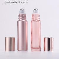 ราคา L Z 1PCS แก้วม้วนบนขวด 5 10ml สีชมพูลูกกลิ้งขวดลิปกลอสรีฟิลหลอดขวดเปล่าขวดน้ําหอมแก้ว (45558234522)
