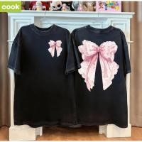 ราคา เสื้อยืด oversize สีดำ เสื้อฟอก เกาหลี ผลิตจากผ้าฝ้าย 100 ผลิตโดยร้าน oook เหมาะสำหรับทั้งผู้หญิงและผู้ชาย 40 (55306345482)