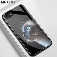 ราคา เคสสำหรับ iPhone 6 Plus 6s Plus 7 Plus 8 Plus X Xs Max Xr เคสโทรศัพท์แก้วเรียบหูฟังลายแมวน่ารัก (43373277864)