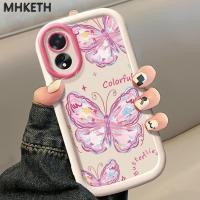 ราคา เคสสำหรับ OPPO A18 A38 เคสโทรศัพท์ผีเสื้อสีแฟชั่น (42907859936)