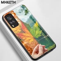 ราคา เคสสำหรับ VIVO Y51 2020 Y31 2021 Y53s Y33 Y51A เคสโทรศัพท์แก้วลายใบเมเปิลระเบิด (52403375594)