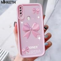 ราคา MHKEID เคสสำหรับ OPPO A18 A38 A2x A31 2020 A8 เคสป้องกันโทรศัพท์ตกลายโบว์สีชมพู (41053732637)