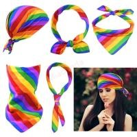 ราคา ผ้าพันคอแบบระบายอากาศ สีรุ้ง นุ่ม สวมใส่ได้หลายโอกาส (54955890666)