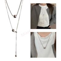 ราคา สร้อยคอลูกปัดเงินแบบปรับความยาวได้ สไตล์โมเดิร์น (52805402086)