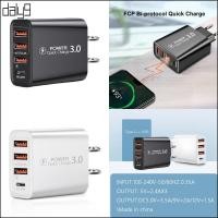 ราคา Dal USB 4 พอร์ตปลั๊กชาร์จเร็วอะแดปเตอร์โทรศัพท์มือถือ USB USB C ชาร์จเร็ว (54556673516)