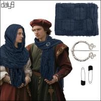 ราคา Dal Medieval Wizard Cloak Scarf Distressed Trims ผ้าคลุมไหล่ Renaissast กิจกรรมอุปกรณ์เสริม (57156685312)
