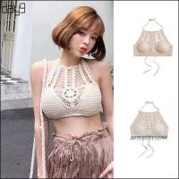 ราคา บิกินี่ Croptop สไตล์โบฮีเมียน ออกแบบHalтерเน็ก งานเย็บปักถักร้อยโครเชต์สำหรับผู้หญิง (29044298358)