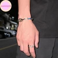 ราคา แหวนพังค์ฮิปฮอปสีเงิน ขนาดปรับได้ เครื่องประดับแฟชั่นสำหรับผู้ชาย (40230296661)