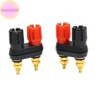 ราคา ONEPINK ลําโพง Banana Plug Terminal Connector Banana Soet Dual Female Banana Plug สําหรับลําโพงเครื่องขยายเสียง Dual 2 Way Banana Plug Ja (53859343571)