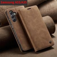 ราคา SAMSUNG ปลอกสําหรับSamsung Galaxy A55 A56 A26 A36 A35 5G 2024 เคสโทรศัพท์Retroกระเป๋าหนังหรูหราแม่เหล็กผู้ถือบัตรสําหรับSamsungA55 A16 A35 A54 A25 A15 A24 กระเป๋าสตางค์ฝาครอบ (24922992786)