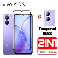 ราคา 2in1 กระจกนิรภัยสําหรับ Vivo Y18 Y18E Y18S Y17S 4G 5G 2024 ป้องกันหน้าจอคลุมทั้งหมดฟิล์มป้องกันโทรศัพท์สําหรับ VivoY18 Y18 E Y18 S VIVOY17S Y 17S เลนส์กล้อง (25922522956)