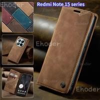 ราคา Retro กระเป๋าหนังสําหรับ Redmi หมายเหตุ 15 Pro Plus 4G 5G 2026 เคสโทรศัพท์หรูหราแม่เหล็กผู้ถือบัตรสําหรับ Note15 Note15Pro Note15ProPlus Note15Pro กระเป๋าสตางค์ฝาครอบ (52305763659)