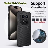 ราคา หรูหราMatteสําหรับRedmiหมายเหตุ15 14 Pro Plus 4G 5G 2024 กรณีแม่เหล็กไร้สายสําหรับNote15Pro 15Pro Note14 Note14Pro 14Pro 14ProPlus Soft TPUป้องกันกรณี (40550305740)
