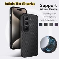 ราคา หรูหรา Matte สําหรับ Infinix Hot 60 50 Hot50 Pro 4G 5G 2024 กรณีแม่เหล็กไร้สายสําหรับ infinix hot50Proplus InfinixHot50 hot50Pro 50Pro 60i Soft TPU กรณี (27034447585)