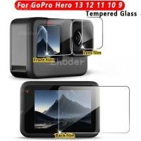 ราคา สําหรับ GoPro Hero 13 12 11 10 9 กระจกนิรภัย 3in1 ด้านหน้าด้านหลังป้องกันหน้าจอเลนส์ป้องกันฟิล์มสําหรับ GoPro Hero13 Hero12 Hero11 Hero10 Hero9 อุปกรณ์เสริม (41929293884)