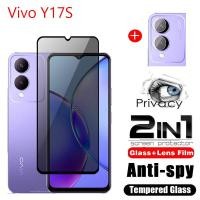 ราคา Vivoy18 Y18E Y18S Y17S 4G 5G 2024 ความเป็นส่วนตัวกระจกนิรภัยป้องกันหน้าจอ 2in1 คลุมทั้งหมดฟิล์มป้องกันโทรศัพท์สําหรับ VivoY18 Y18 E Y18 S VivoY17S Y 17S เลนส์กล้อง (24172837333)