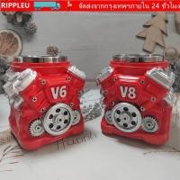 ราคา RIPPL V8 เครื่องยนต์ ถ้วยสแตนเลส แก้วกาแฟเครื่องยนต์ผนังคู่ 300 มล การออกแบบที่สมจริงส่วนบุคคลพร้อมที่จับฉนวนกันความร้อนย้อนยุคแก้วรถของขวัญสําหรับผู้ช (56206564394)