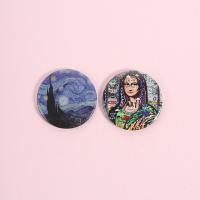 ราคา ปุ่มดีบุกดีไซน์คลาสสิก ภาพวาดสีน้ำมันสไตล์ Starry Night และ Mona Lisa สำหรับกระเป๋าเป้ เสื้อผ้า และของขวัญสำหรับคนชอบงานศิลปะของ Van Gogh (47908137187)