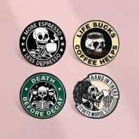 ราคา เข็มกลัดทรงกลมรูปหัวกะโหลก สำหรับคนรักกาแฟ พร้อมป้ายโลหะ ใช้ได้กับกระเป๋าเป้และเสื้อผ้า เป็นของขวัญดีๆ สำหรับเพื่อน (28594051431)