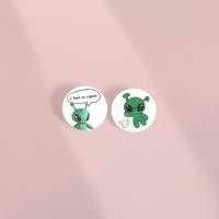 ราคา I Feel So Sigma Green Alien Shape Lapel Pin กระเป๋าเป้สะพายหลังน่ารัก อุปกรณ์เสริมสำหรับเสื้อผ้า ของขวัญสำหรับเพื่อน (55858122048)
