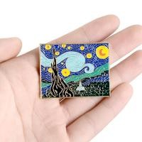 ราคา เข็มกลัดแฟชั่น ภาพวาดสีน้ํามัน รูปศิลปิน Vincent Van Gogh s Starry Night (21013522250)