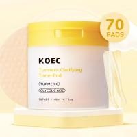 ราคา KOEC Turmeric Glycolic Acid Cotton Pads 70pcs w KOEC Turmeric Acid Cotton Pads 70pcs แหนบภาษาอังกฤษ Exfoliating แผ่นทําความสะอาด 251217WW (46207960405)