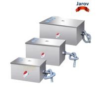 ราคา JAROV ถังดักไขมัน สแตนเลสพร้อมที่จับอ่างล้างจานแยกน้ําน้ํามัน หนากว้างขึ้น Inlet Outlet ชุดกรองน้ํามันน้ําห้องครัว Catering (25998073517)