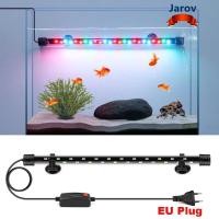 ราคา JAROV Aquarium ไฟ LED 18 48 ซม หลายสี Submersible Mood โคมไฟ สีฟ้าสีขาวกันน้ํา EU Plug พืช Grow Light Fish Tank Decor (55108510958)