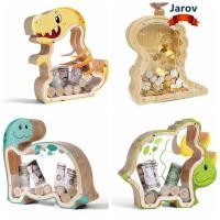 ราคา กระปุกออมสินไดโนเสาร์ไม้ JAROV กล่องเก็บเหรียญ Triceratops การศึกษา โปร่งใสทนทานปลอดภัยกล่องเงินตกแต่งบ้าน (54808462258)