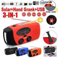 ราคา JAROV วิทยุฉุกเฉิน มัลติฟังก์ชั่น FM AM WB NOAA วิทยุ 600mAh พร้อมไฟฉาย LED Hand Crank Powered วิทยุสภาพอากาศแบบชาร์จไฟได้ (54658457373)