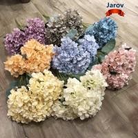 ราคา JAROV ดอกไม้ไฮเดรนเยียประดิษฐ์ DIY 5 หัวดอกไม้ไฮเดรนเยียปลอม ผ้าไหมขนาดใหญ่เจ้าสาวไฮเดรนเยียช่อดอกไม้สําหรับงานแต่งงานหน้าแรก (54158338081)