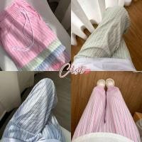 ราคา Cilset พร้อมส่ง กางเกงขายาว เอวสม๊อค ลายทางสีพาสเทล ใส่ได้ทุกวันใส่สบายมาก FY2845 (42924241783)