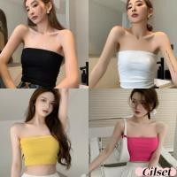 ราคา Cilset พร้อมส่ง สายเดียว เสื้อเกาะอก ผ้าใส่สบาย ไม่มีฟองน้ำ สีพื้น ยืดพอดีตัว เกาหลีสไตล์ หลากสี 5สี MX 5 (26582864323)