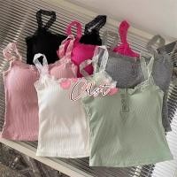 ราคา Cilset พร้อมส่ง ผู้หญิงเเสื้อสายเดี่ยวไหมพรม ส์มีฟองน้ำในตัว มีฟองน้ำ คอลูกไม้ เเฟชั่น ร้อนแรงและเซ็กซี่ FY9062 H (29014377677)