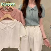 ราคา Cilset พร้อมส่ง เสื้อยืดโปโลคอปก เสื้อครอป ไหมพรมคอปแขนสั้น แบบบางผ้านิ่ม เหมาะกับฤดูร้อน สไตล์ลำลอง 9169 (26663746146)