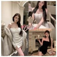 ราคา Cilset พร้อมส่ง ชุดมินิเดรส เกาอก แต่งขนมุ้งมิ้ง คาวาอี้ ทรงรัดรูป เซ็กซี่ เรียบหรูเวอร์ เดรสออกงาน FY2563 (29058740940)