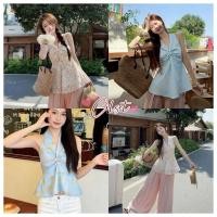 ราคา Cilset พร้อมส่ง เสื้อกล้ามไหมพรม ดีเทลลายดอกไม้ โคเรีย ผ้าพริ้วใส่สบายมาก หวานน่ารัก สไตล์ซัมเมอร์ U221 (40213324479)