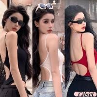 ราคา Cilset พร้อมส่ง ชุดบอดี้สูท มีฟองน้ำ ทรงรัดรูปสไตล์เกาหลี ผ้าร่อง สายเดี่ยว เว้าหลังแซ่บๆ FY2634 1 (27259227494)