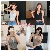 ราคา Cilset พร้อมส่ง เสื้อคล้องคอครอปสั้น มีซับใน เรียบหรู ใส่เที่ยวได้ ไซส์พอดีตัว FY33053 (54454382981)