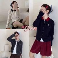 ราคา Cilset พร้อมส่ง เสื้อกันหนาวผ้าไหมพรม แขนยาว คอกลม ดีเทลปักลายที่อกน่ารัก R72 (53401372261)