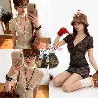 ราคา Cilset พร้อมส่ง เสื้อลูกไม่แขนสั้นน่ารักๆ คอวี สีพื้น สไตล์เกาหลี ผ้านุ่มนิ่ม FY9459 (51100775608)