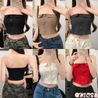 ราคา Cilset พร้อมส่ง เสื้อเกาะอก แฟชั่น สีพื้น ทรงรัดรูป ใส่สบาย มีฟองน้ำในตัว เข้ารูป สไตล์เรียบง่าย หลากสี FY5530 (43754750567)