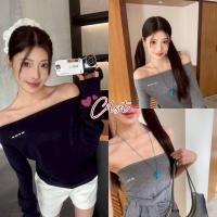 ราคา Cilset พร้อมส่ง เสื้อไหมพรมเปิดไหล่ เกาหลีสไตล์ สีพื้นเทาน้ำเงิน ใส่ได้ทุกวัน 878 (42171241246)