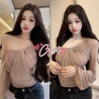 ราคา Cilset พร้อมส่ง เสื้อแขนยาว ดีเทลเปิดไหล่ น่ารักๆ ผ้านิ่มผ้าทิ้งตัว ใส่ง่าย สไตล์ลำลอง FY2911 1 (41961964556)