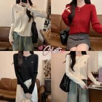 ราคา Cilset พร้อมส่ง เสื้อกันหนาวไหมพรมแขนยาว คอกลม สีสดใสน่ารัก DZ196 1 (41577086640)