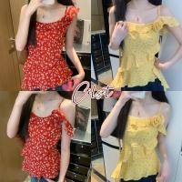 ราคา Cilset พร้อมส่ง เสื้อสายเดี่ยว ลายลูกไม้ สีสดใส น่ารักๆ แต่งดอกไม้ น่ารักสาวจีนมาก สไตล์ลำลอง FY2922 (41512434777)