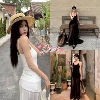 ราคา Cilset พร้อมส่ง ชุดเดรส กรธดปรงยาว สไตล์เกาหลี ผ้าซีทรูเบาบาง มินิมอลใ่ส่ง่าย FY2940 (41417093791)