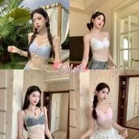 ราคา Cilset พร้อมส่ง เสื้อสายเดี่ยว เสริมฟองน้ำ น่ารักๆ ดีเทลสีพาสเทลแต่งลูกไม้น่ารัก FY924 (41019589420)