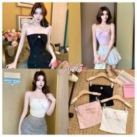 ราคา Cilset พร้อมส่ง เสื้อครอปสไตล์เกาหลี ลายลูกไม้ติดโบว์ สีพาสเทล ใส่สบายล FY5616 (40028589929)