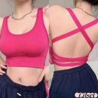 ราคา Cilset พร้อมส่ง เสื้อกล้ามหญิง เปิดหลัง สายไขว้ เซ็กซี่สายฝอสายเกา ใส่ออกกำลังกายได้ สินค้าพร้อมส่ FY5741 (28850351380)